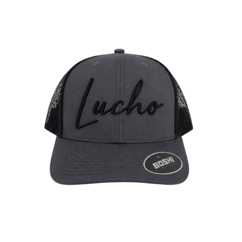 lucho signature trucker hat black lucho signature trucker hat black