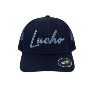 lucho signature trucker hat blue